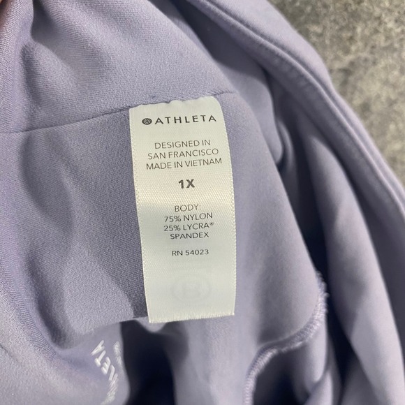 Athleta Leggings 1X Tempest Violet Elation High Rise Capri Plus Size Workout - Picture 12 of 13